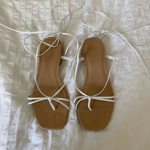 Abercrombie & Fitch Shoes - Abercrombie White Lace-up Sandals
